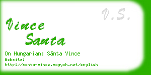 vince santa business card